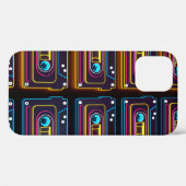 Abstrakte Kassette neon-Retro-Musik aus Backgro Case-Mate iPhone Hülle (Rückseite (Horizontal))