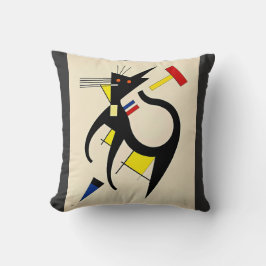 Abstrakte Katze der 50er Jahre Kissen