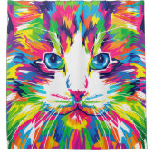 Abstrakte Katze Duschvorhang (Vorderseite)