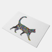 Abstrakte Katze Fußmatte (Schrägansicht)