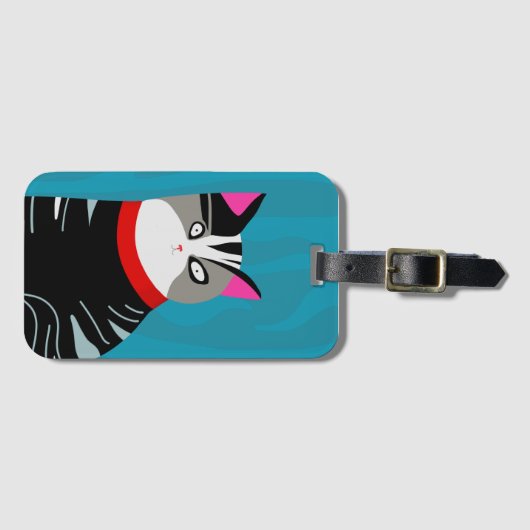 Abstrakte Katze Gepäckanhänger (Vorderseite (Horizontal))