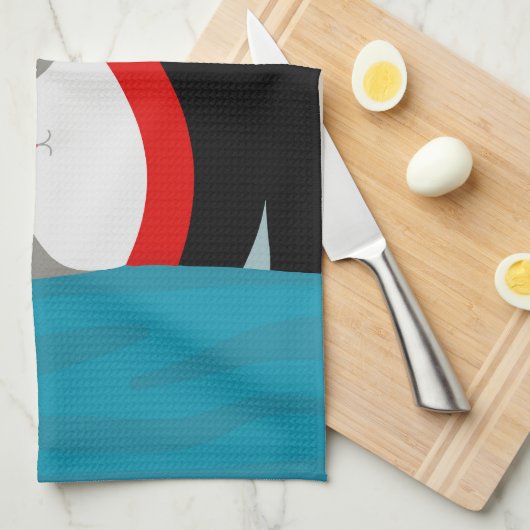 Abstrakte Katze Geschirrtuch (Viertel Falte)