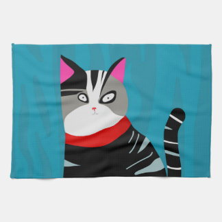 Abstrakte Katze Geschirrtuch