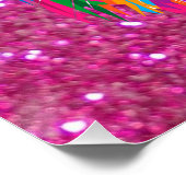 Abstrakte Katze-Illustration Poster (Ecke)