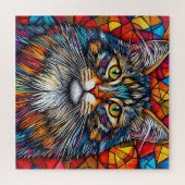 Abstrakte Katze-Illustration Puzzle (Horizontal)