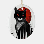 Abstrakte Katze Keramik Ornament (Rechts)