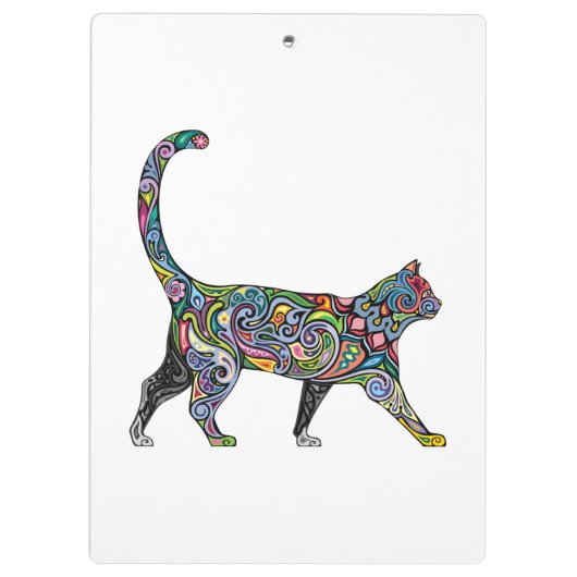 Abstrakte Katze Klemmbrett (Rückseite)