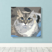 Abstrakte Katze Leinwanddruck (Insitu (Holzboden))