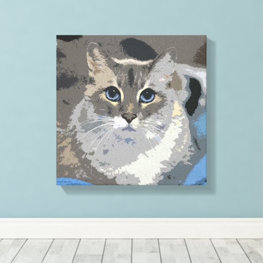 Abstrakte Katze Leinwanddruck (Insitu (Holzboden))