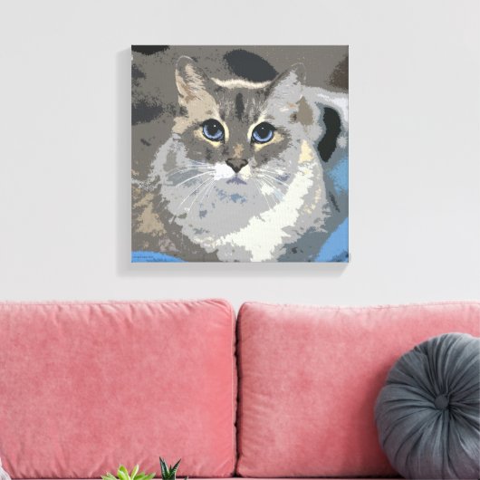 Abstrakte Katze Leinwanddruck (Insitu (Wohnzimmer))