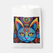 Abstrakte Katze mit gelben Augen Geschenktütchen (Vorderseite)