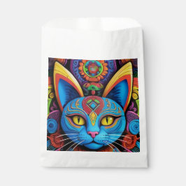 Abstrakte Katze mit gelben Augen Geschenktütchen