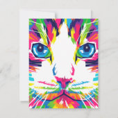 Abstrakte Katze Mitteilungskarte (Rückseite)