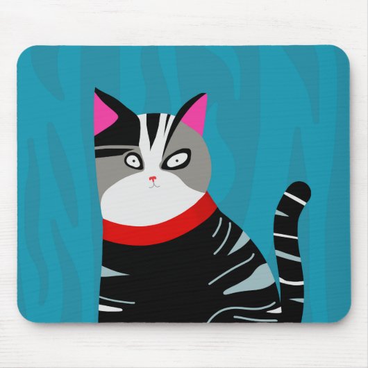 Abstrakte Katze Mousepad (Vorne)