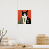 Abstrakte Katze Poster (Küche)