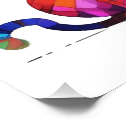 Abstrakte Katze Poster (Ecke)