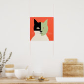 Abstrakte Katze Poster (Küche)