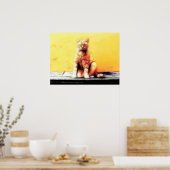 Abstrakte Katze Poster (Küche)