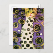 Abstrakte Katze Postkarte (Vorne/Hinten)