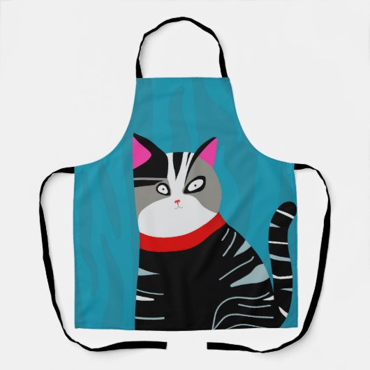 Abstrakte Katze Schürze (Vorderseite)