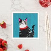 Abstrakte Katze Serviette (Beispiel)