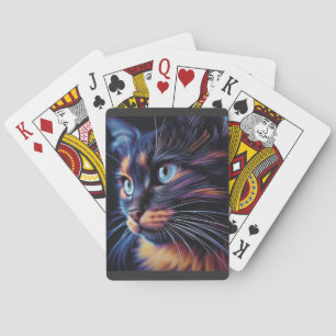 Abstrakte Katze Spielkarten