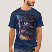 Abstrakte Katze T-Shirt (Vorderseite)