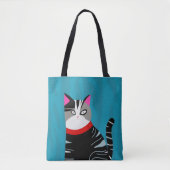 Abstrakte Katze Tasche (Vorderseite)