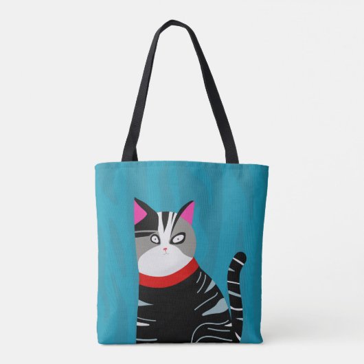 Abstrakte Katze Tasche (Rückseite)
