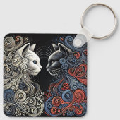 Abstrakte Katzen Schlüsselanhänger (Rückseite)