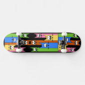 Abstrakte Katzen Skateboard (Horizontal)