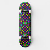 Abstrakte Katzen Skateboard (Vorderseite)