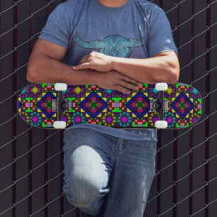 Abstrakte Katzen Skateboard