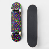 Abstrakte Katzen Skateboard (Vorderseite)