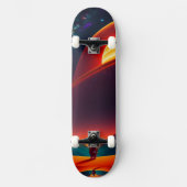Abstrakte Katzen Skateboard (Vorderseite)