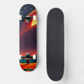 Abstrakte Katzen Skateboard (Vorderseite)