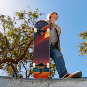Abstrakte Katzen Skateboard