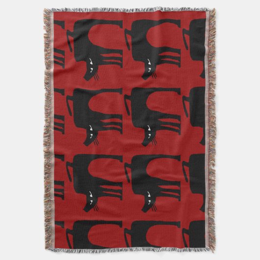 Abstrakte Katzen und Rot Decke (Vorderseite Vertikal)