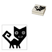 abstrakte Katzenkatze-Briefmarke Gummistempel (Stempel)