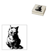 abstrakte Katzenkunst-Briefmarke Gummistempel (Stempel)