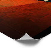 Abstrakte Katzenkunst - Geometrisches Tierdesign Poster (Ecke)