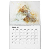Abstrakte Katzenkunst Kalender (Feb 2027)