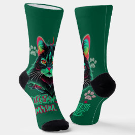 Abstrakte Katzenvision Socken