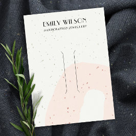 ABSTRAKTE KERAMIK BLUSH PEACH HAIR CLIP-ANZEIGE VISITENKARTE