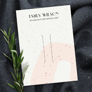 ABSTRAKTE KERAMIK BLUSH PEACH HAIR CLIP DISPLAY VISITENKARTE