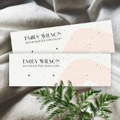 ABSTRAKTE KERAMIK BLUSH PEACH STUD EARRING DISPLAY MINI VISITENKARTE