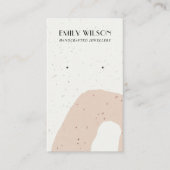 ABSTRAKTE KERAMIK BLUSH PEACH STUD EARRING DISPLAY VISITENKARTE (Vorderseite)