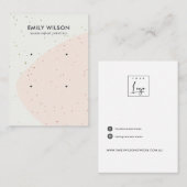 ABSTRAKTE KERAMIK BLUSH WAVE 2 STUDIERENDE ANGABE VISITENKARTE (Vorne/Hinten)