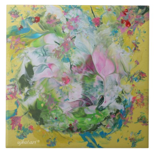 Abstrakte Keramik Fliese (Vorderseite)