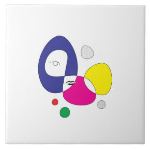 Abstrakte Keramik Fliese